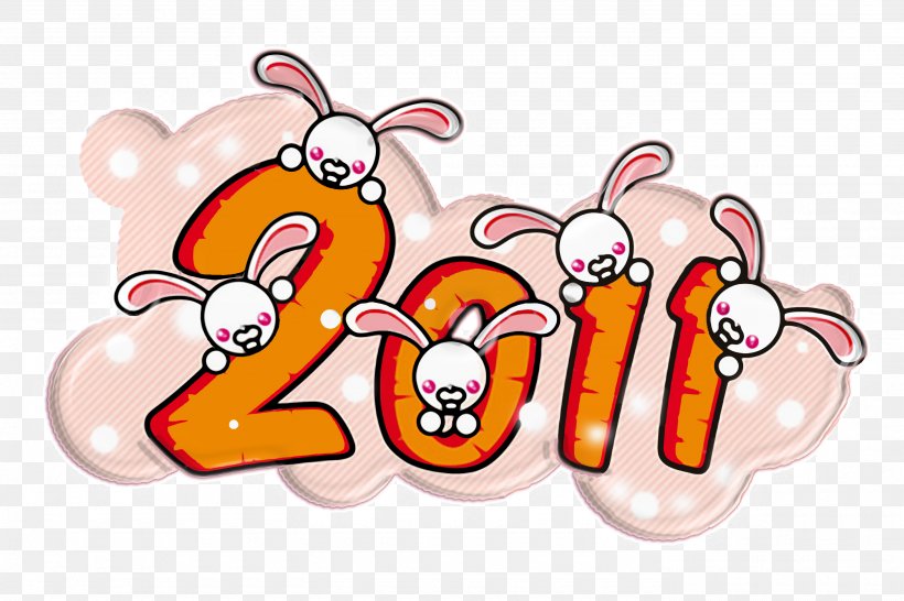 Chinese New Year Rabbit Chinese Calendar Chinese Zodiac, PNG, 2770x1845px, Watercolor, Cartoon, Flower, Frame, Heart Download Free