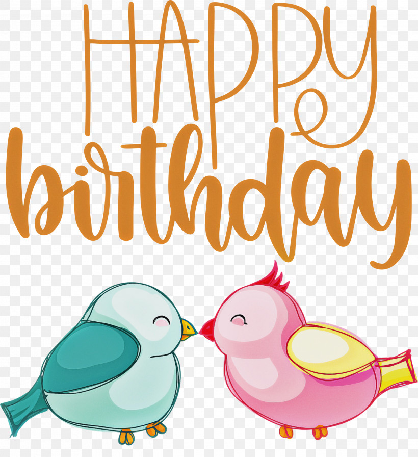 Happy Birthday, PNG, 2744x3000px, Happy Birthday, Beak, Biology, Birds, Geometry Download Free