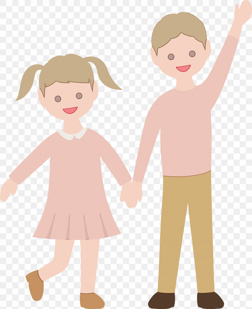 Holding Hands, PNG, 2441x3000px, Brother, Boy, Cartoon, Character, Children Download Free