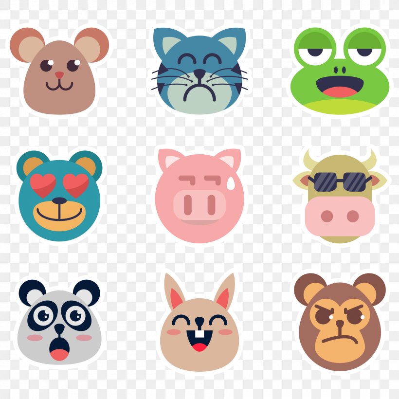 Sticker Clip Art, PNG, 1800x1800px, Sticker, Animal, Avatar, Cuteness, Material Download Free