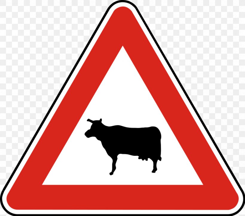 Traffic Sign Road Signs In Singapore The Highway Code Warning Sign, PNG, 868x768px, Traffic Sign, Area, Black, Black And White, Cattle Like Mammal Download Free