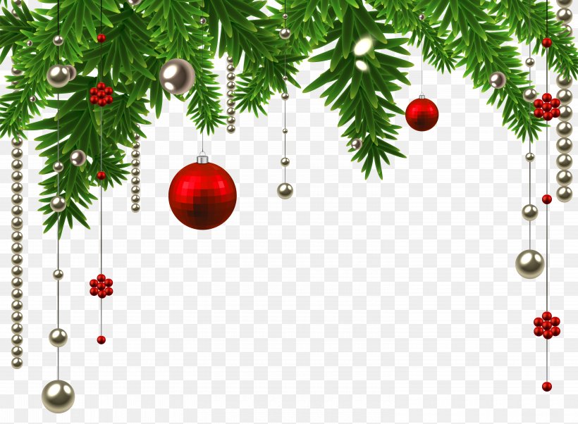 Christmas Ornament Christmas Decoration Christmas Tree Clip Art, PNG, 5980x4394px, Christmas Ornament, Branch, Christmas, Christmas Decoration, Christmas Stockings Download Free