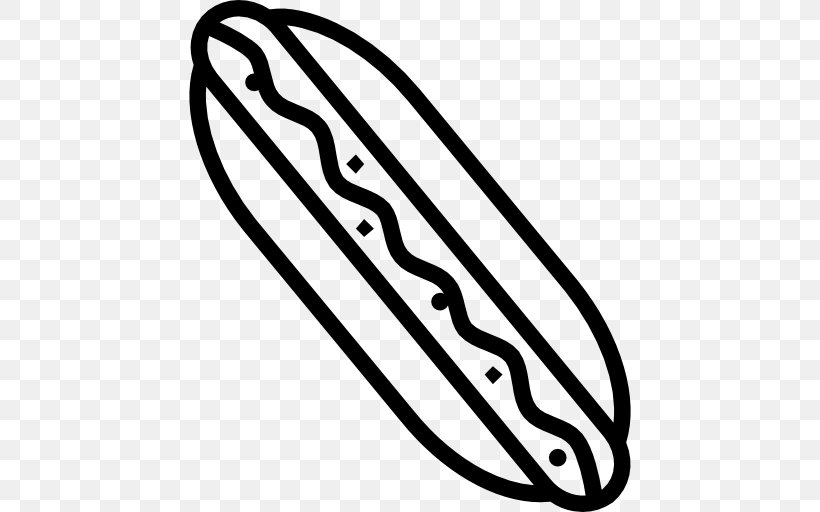 Hot Dog Chili Dog Food Clip Art, PNG, 512x512px, Hot Dog, Area, Black, Black And White, Chili Dog Download Free