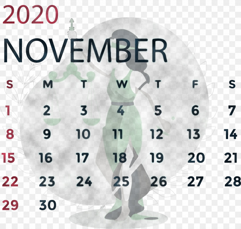 November 2020 Calendar November 2020 Printable Calendar, PNG, 3000x2850px, November 2020 Calendar, April, Area, Ball, Behavior Download Free
