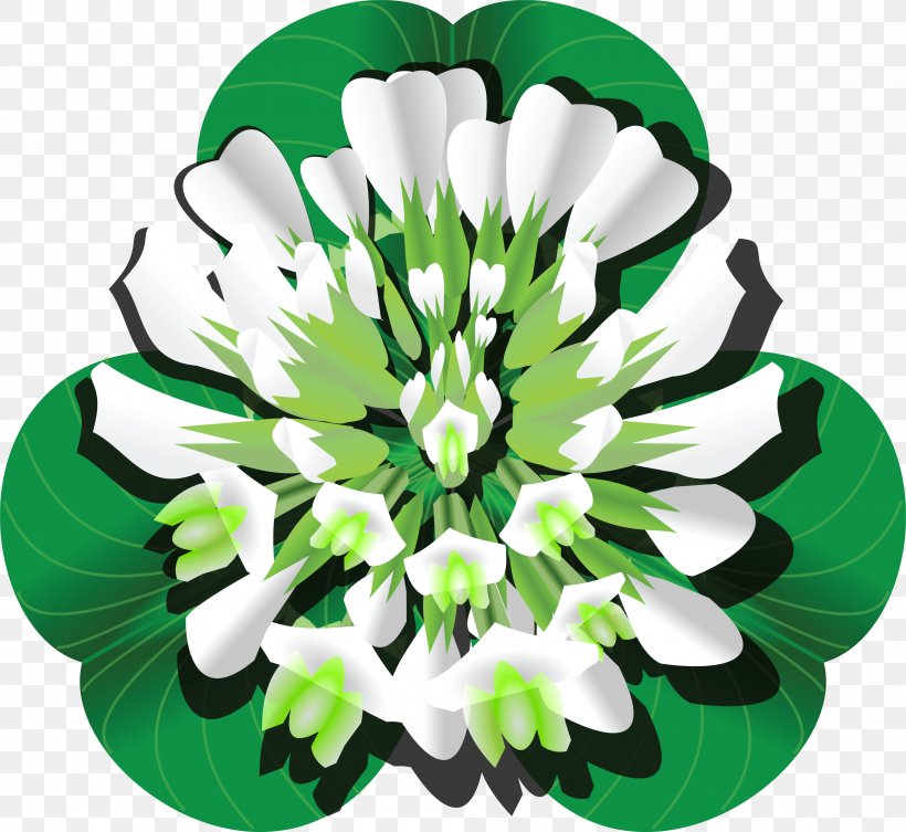 Four-leaf Clover Shamrock White Clover Clip Art, PNG, 4000x3674px, Fourleaf Clover, Annual Plant, Clover, Cut Flowers, Flower Download Free