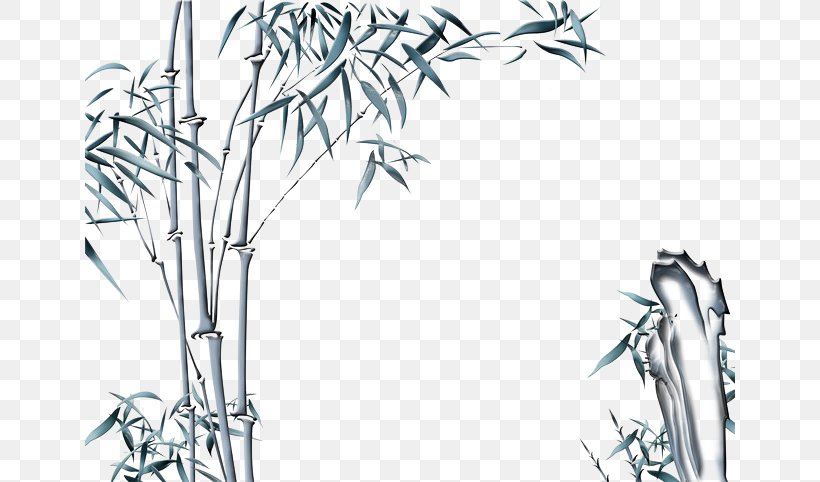 Bamboo Inkstick Ink Wash Painting, PNG, 650x482px, Bamboo, Area, Art, Artwork, Black And White Download Free