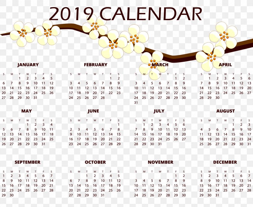 Vector Graphics Calendar Design Illustration Image, PNG, 2200x1800px, 2019, Calendar, Illustrator, Month, Royaltyfree Download Free