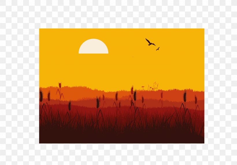 Desert Sunset Scenery, PNG, 2829x1980px, Yellow, Brand, Desert, Ecoregion, Heat Download Free