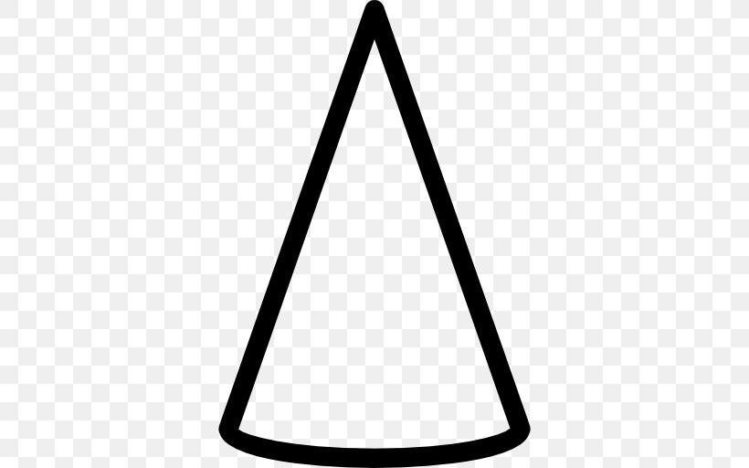 Shape Triangle Cone Area, PNG, 512x512px, Shape, Area, Black And White, Cone, Keyword Download Free