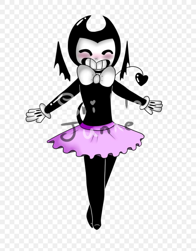 Bendy And The Ink Machine Fan Art Tutu Illustration DeviantArt, PNG, 760x1052px, Watercolor, Cartoon, Flower, Frame, Heart Download Free