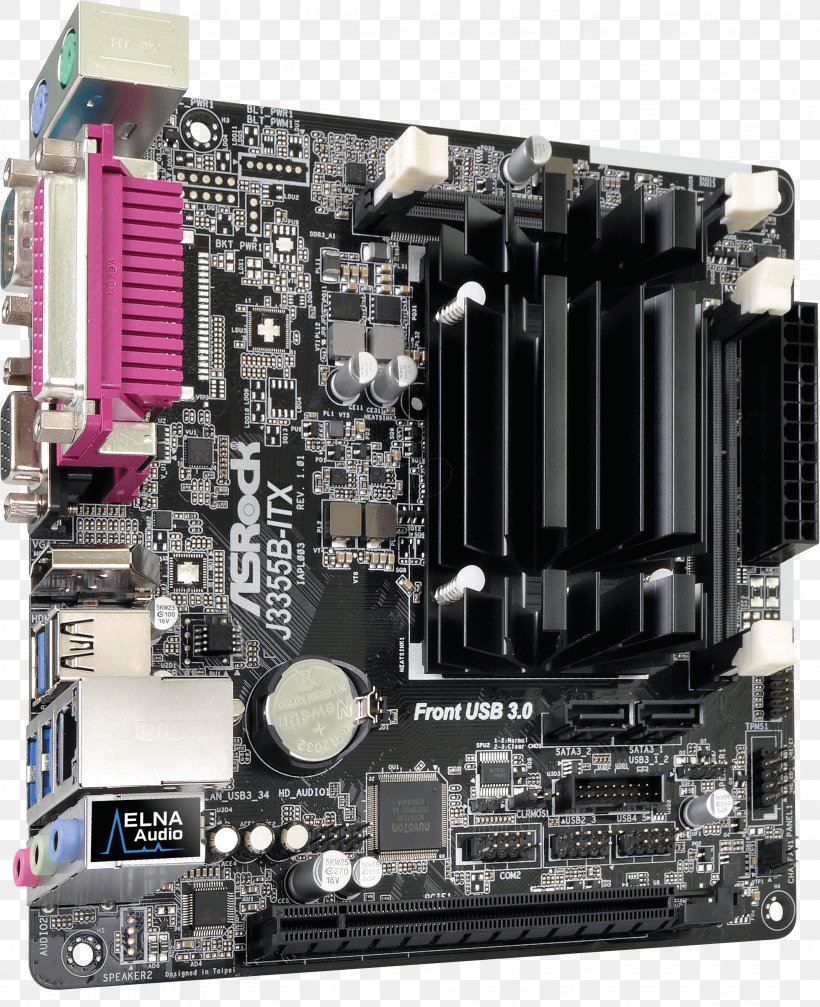 Intel ASRock J3455B-ITX Motherboard Mini-ITX DDR3 SDRAM, PNG, 2142x2632px, Intel, Asrock, Central Processing Unit, Computer Case, Computer Component Download Free