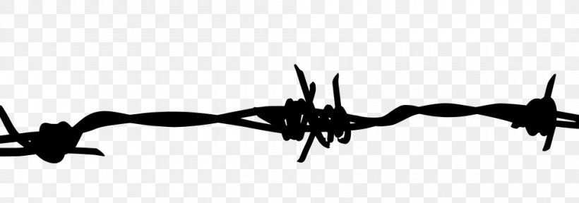 Barbed Wire Clip Art, PNG, 1000x352px, Barbed Wire, Black, Black And White, Fence, Home Fencing Download Free