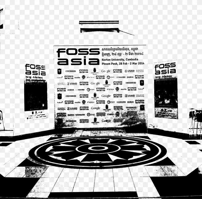 Cambodia FOSSASIA Inkscape Clip Art, PNG, 2400x2367px, Cambodia, Black And White, Brand, Fossasia, Free Software Download Free