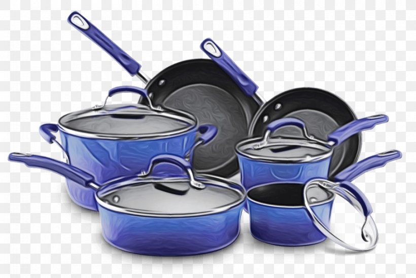 Cobalt Blue Cookware And Bakeware Stock Pot Purple Saucepan, PNG, 906x606px, Watercolor, Cobalt Blue, Cookware And Bakeware, Frying Pan, Lid Download Free