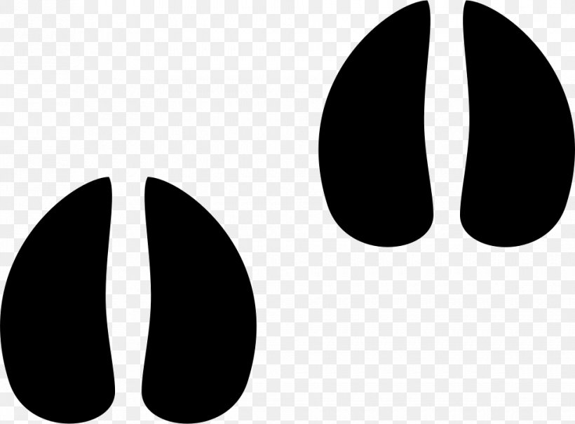 White-tailed Deer Footprint Clip Art, PNG, 980x724px, Whitetailed Deer, Animal, Animal Track, Black, Black And White Download Free