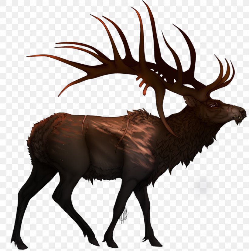 Elk Cattle Reindeer Mammal Wildlife, PNG, 889x898px, Elk, Animal, Antler, Cattle, Cattle Like Mammal Download Free