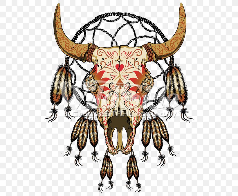 Skull Dreamcatcher Indigenous Peoples Of The Americas Cattle War Bonnet, PNG, 675x675px, Skull, Art, Bone, Cattle, Costume Design Download Free
