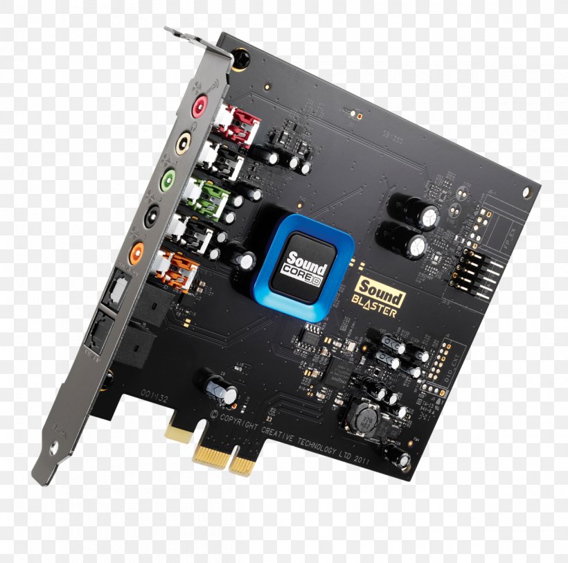 Sound Cards & Audio Adapters Creative Technology Sound Blaster PCI Express, PNG, 1200x1191px, Sound Cards Audio Adapters, Audio, Computer, Computer Component, Computer Hardware Download Free