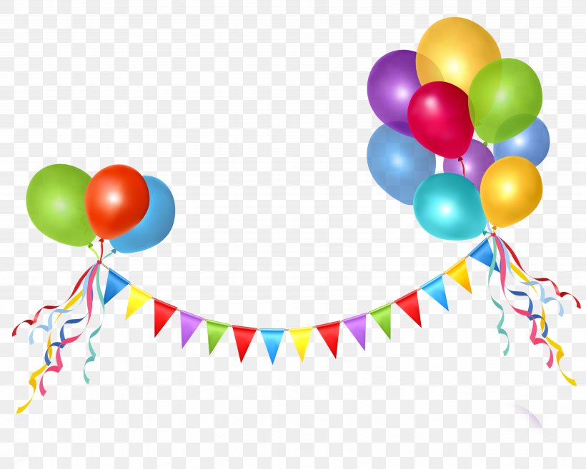 Balloon Birthday Party Illustration, PNG, 3913x3139px, Balloon, Balloon Modelling, Birthday, Festival, Greeting Card Download Free