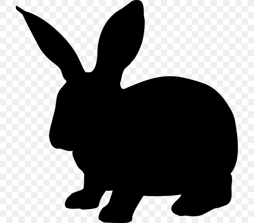 Rabbit Silhouette Hare Clip Art, PNG, 717x720px, Rabbit, Black, Black And White, Decal, Domestic Rabbit Download Free