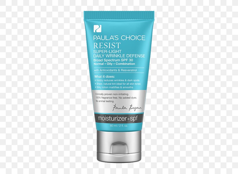 Sunscreen Paula's Choice Resist Super-Light Daily Wrinkle Defense SPF 30 Lotion Moisturizer, PNG, 600x600px, Sunscreen, Antiaging Cream, Cosmetics, Cream, Facial Download Free