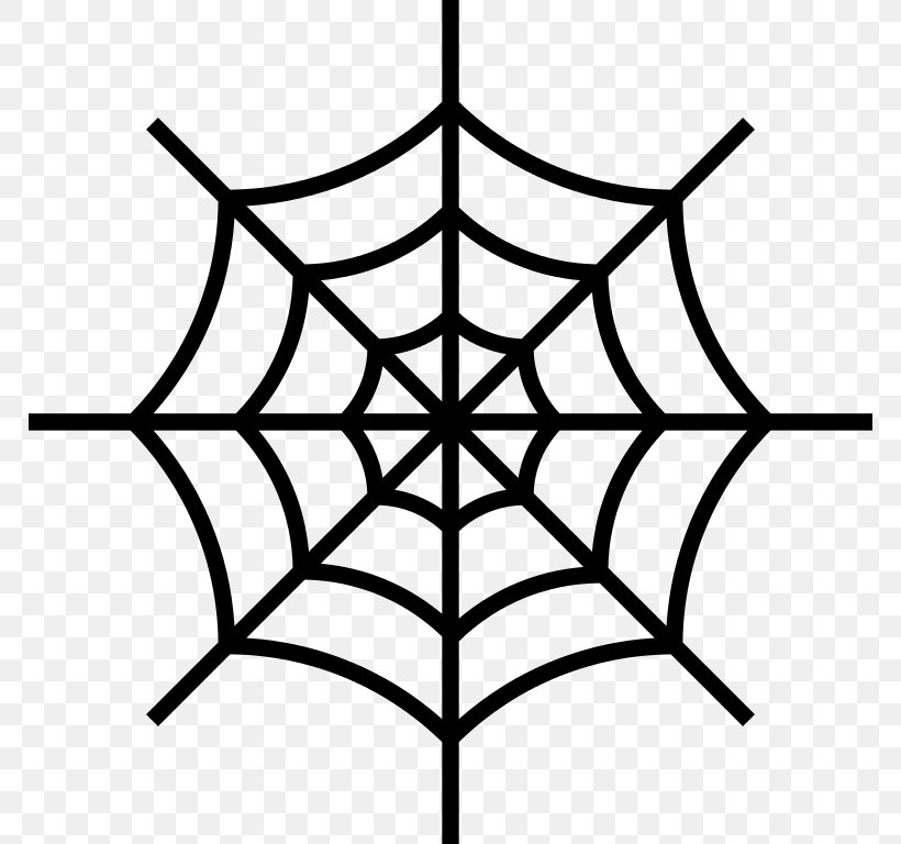 Spider Web Clip Art, PNG, 768x768px, Spider, Area, Artwork, Black And White, Leaf Download Free