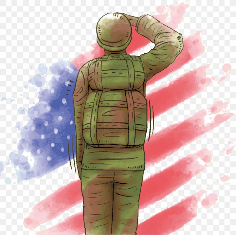 United States Soldier Salute Silhouette, PNG, 2000x1990px, United States, Army, Cartoon, Drawing, Fictional Character Download Free