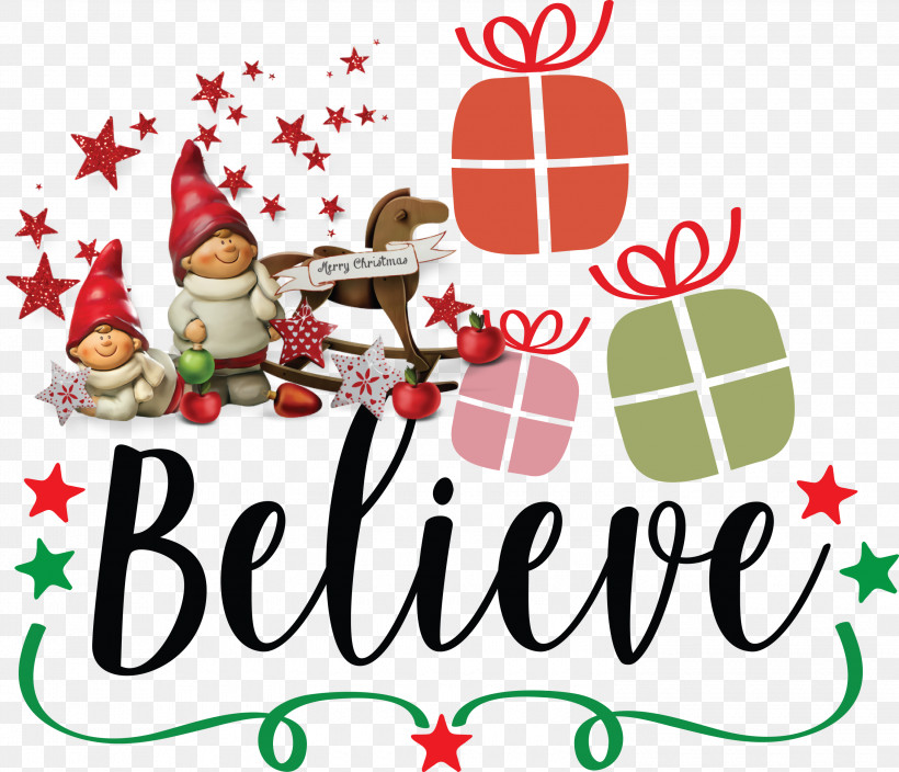 Believe Santa Christmas, PNG, 3000x2578px, Believe, Christmas, Christmas Day, Christmas Ornament, Christmas Tree Download Free