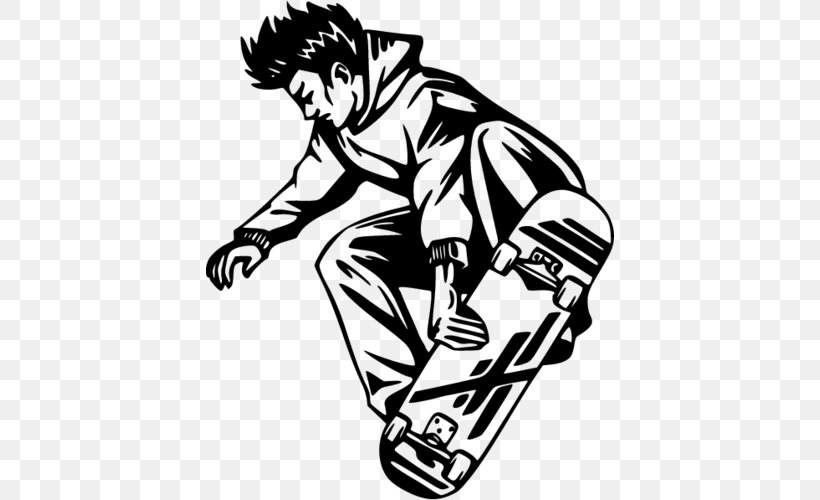 Skateboarding Skatepark Clip Art, PNG, 500x500px, Skateboarding, Art, Artwork, Black, Black And White Download Free