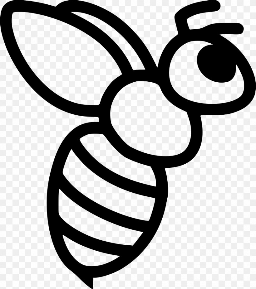 Bee, PNG, 866x980px, Bee, Artwork, Bee Sting, Beehive, Black And White Download Free