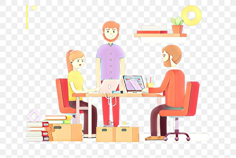 Cartoon Furniture Sharing Conversation Table, PNG, 650x550px, Cartoon, Conversation, Desk, Education, Furniture Download Free