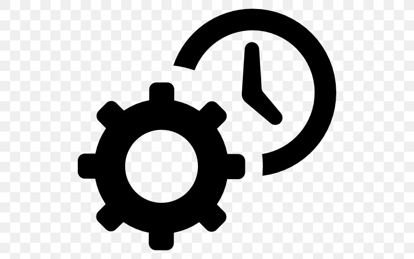 Gear Business, PNG, 512x512px, Gear, Area, Black And White, Business, Clock Download Free