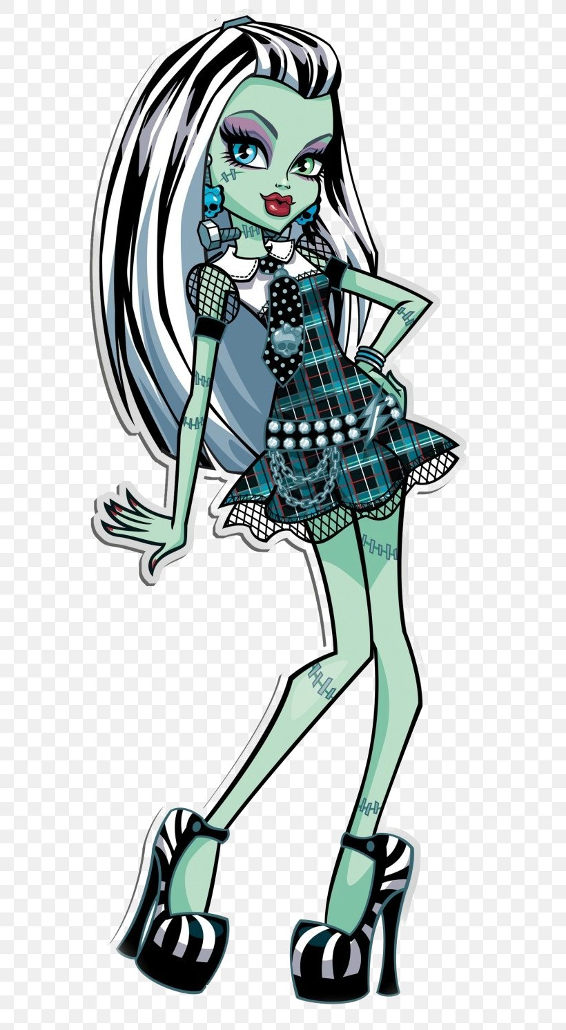Frankie Stein Monster High Doll Frankenstein Character, PNG, 762x1490px, Watercolor, Cartoon, Flower, Frame, Heart Download Free