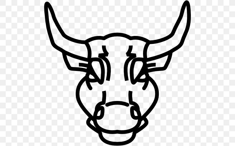 Cattle Clip Art, PNG, 512x512px, Cattle, Black And White, Cattle Like Mammal, Head, Headgear Download Free