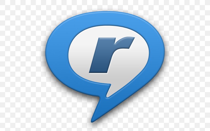 RealPlayer Media Player Download Video Player, PNG, 512x512px, Realplayer, Android, Aptoide, Blue, Brand Download Free