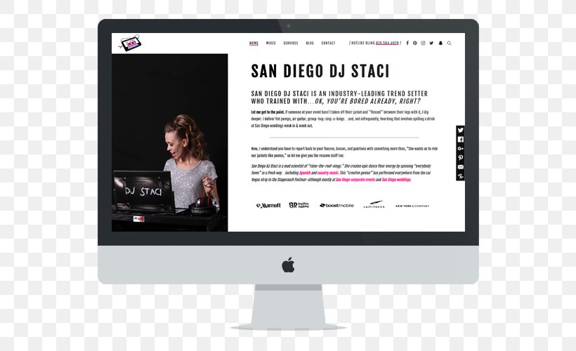 Mockup San Diego DJ Staci Multimedia, PNG, 600x500px, Mockup, Advertising, Behavior, Brand, Computer Monitor Download Free