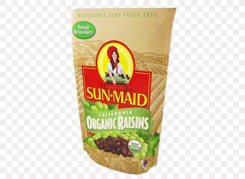 Breakfast Cereal Organic Food Sun-Maid The California Raisins, PNG, 600x600px, Breakfast Cereal, California Raisins, Commodity, Dish, Dried Fruit Download Free