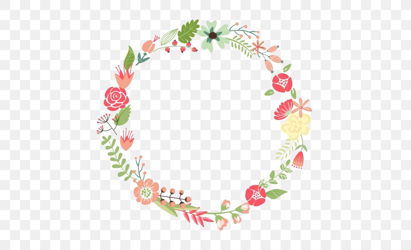 Flower Wreath Picture Frame Circle Clip Art, PNG, 500x500px, Flower, Area, Floral Design, Flower Bouquet, Heart Download Free