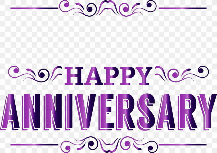 Happy Anniversary, PNG, 3000x2117px, Happy Anniversary, Geometry, Lavender, Line, Logo Download Free