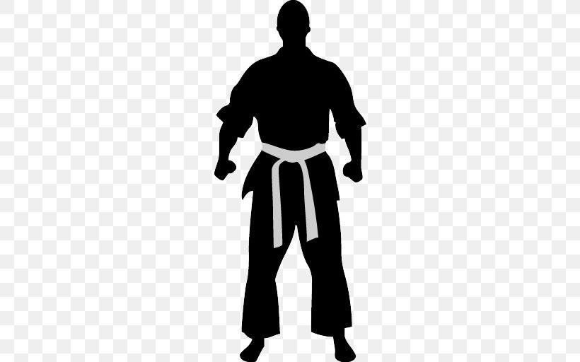 Karate Martial Arts Self-defense Shotokan, PNG, 512x512px, Karate, Aikido, Arm, Black, Black And White Download Free