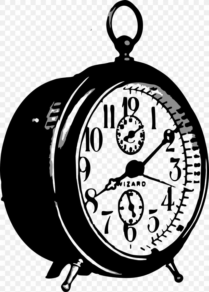 Alarm Clocks Atkinson Clock Tower Clip Art, PNG, 1377x1920px, Alarm Clocks, Alarm Clock, Atkinson Clock Tower, Black And White, Clock Download Free