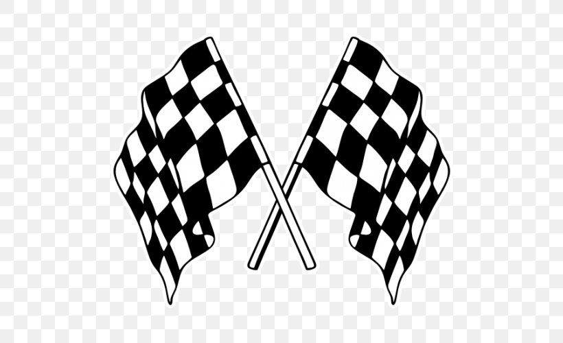 Car Decal Auto Racing Racing Flags Bumper Sticker, PNG, 500x500px, Car, Auto Racing, Black, Black And White, Bumper Sticker Download Free