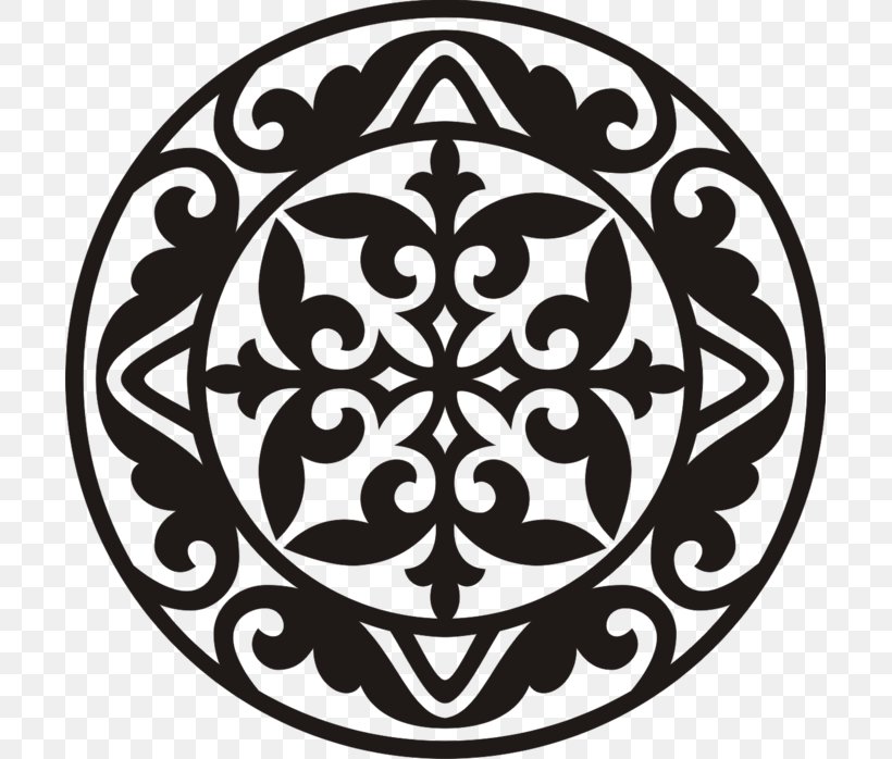 Ornament Engraving Tile Pattern, PNG, 699x698px, Ornament, Art, Black And White, Craft, Decal Download Free
