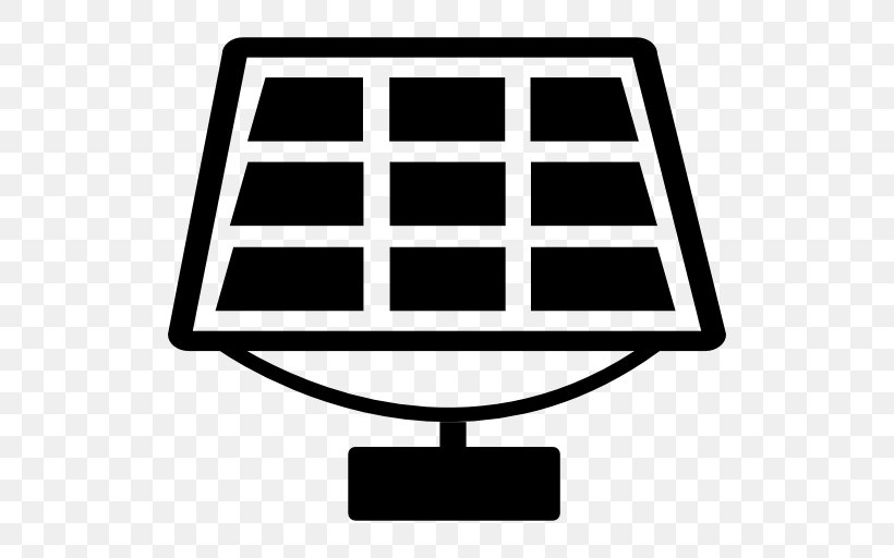Solar Power Solar Energy Solar Panels Photovoltaic System Photovoltaics, PNG, 512x512px, Solar Power, Area, Black And White, Energy, Energy Development Download Free
