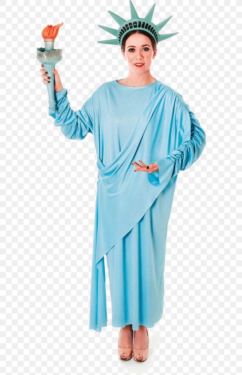 Statue Of Liberty The Works Fancy Dress Costume Party Clothing, PNG, 800x1268px, Statue Of Liberty, Aqua, Clothing, Clothing Sizes, Costume Download Free