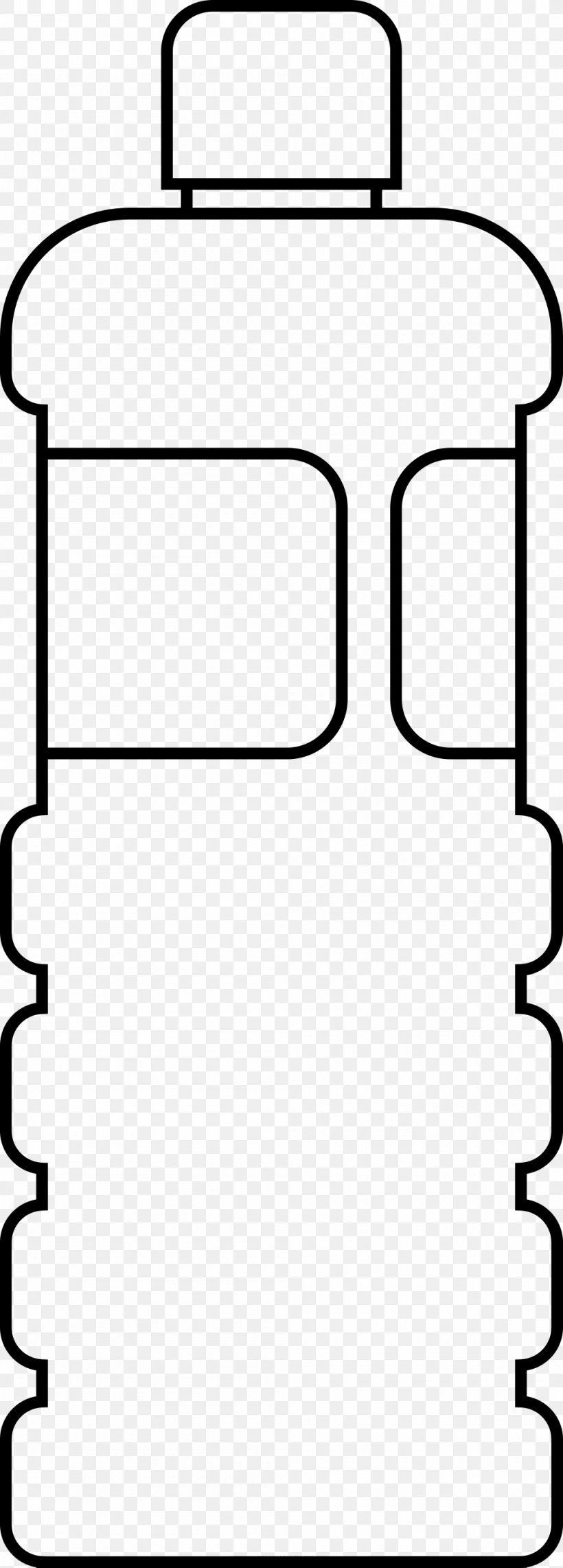 Drawing Line Art Plastic Bottle Plastic Bottle, PNG, 1000x2785px, Drawing, Area, Black And White, Bottle, Coloring Book Download Free