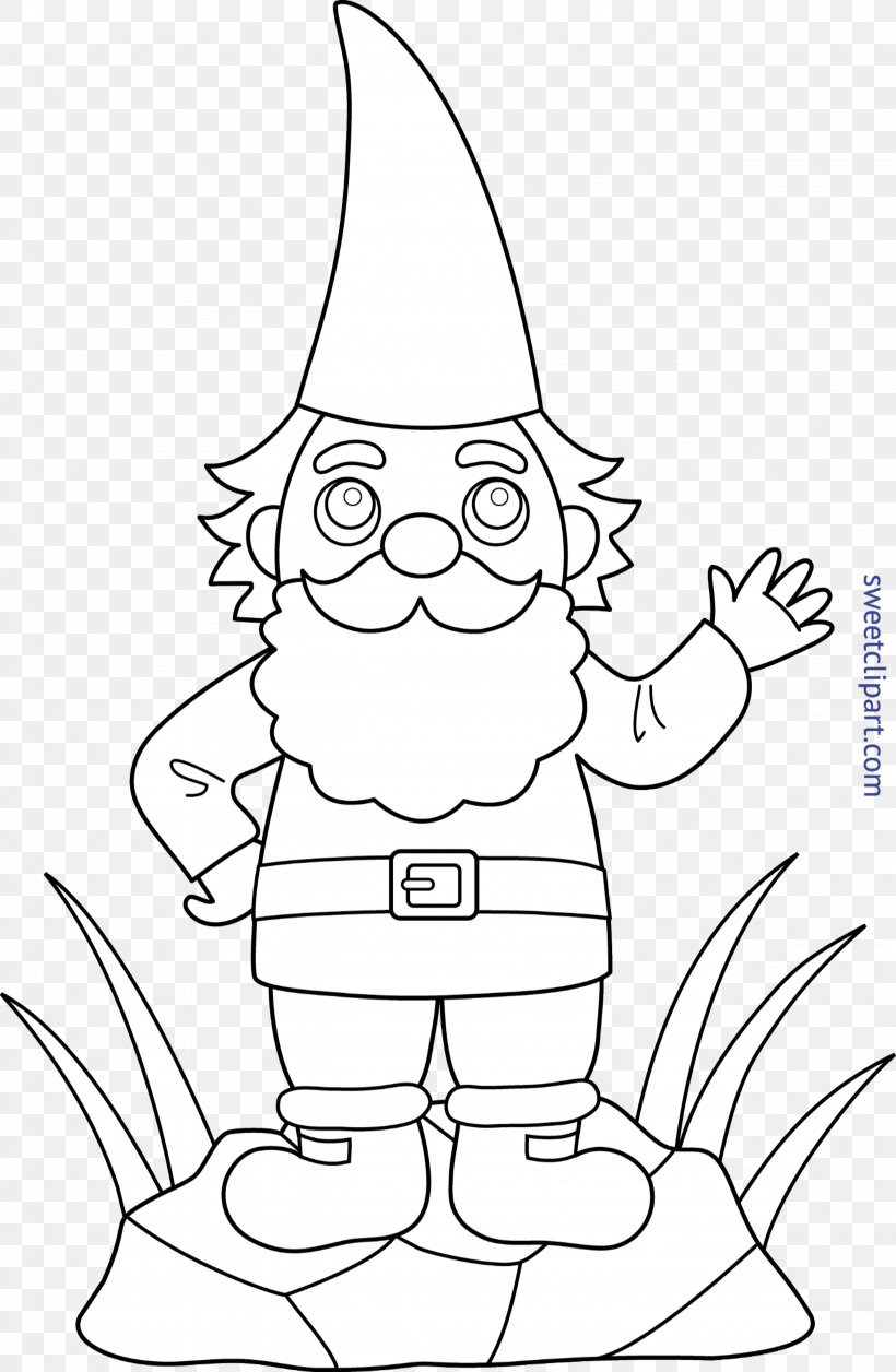 Garden Gnome Flower Garden Drawing Coloring Book, PNG, 5212x7984px, Garden Gnome, Area, Art, Black And White, Coloring Book Download Free