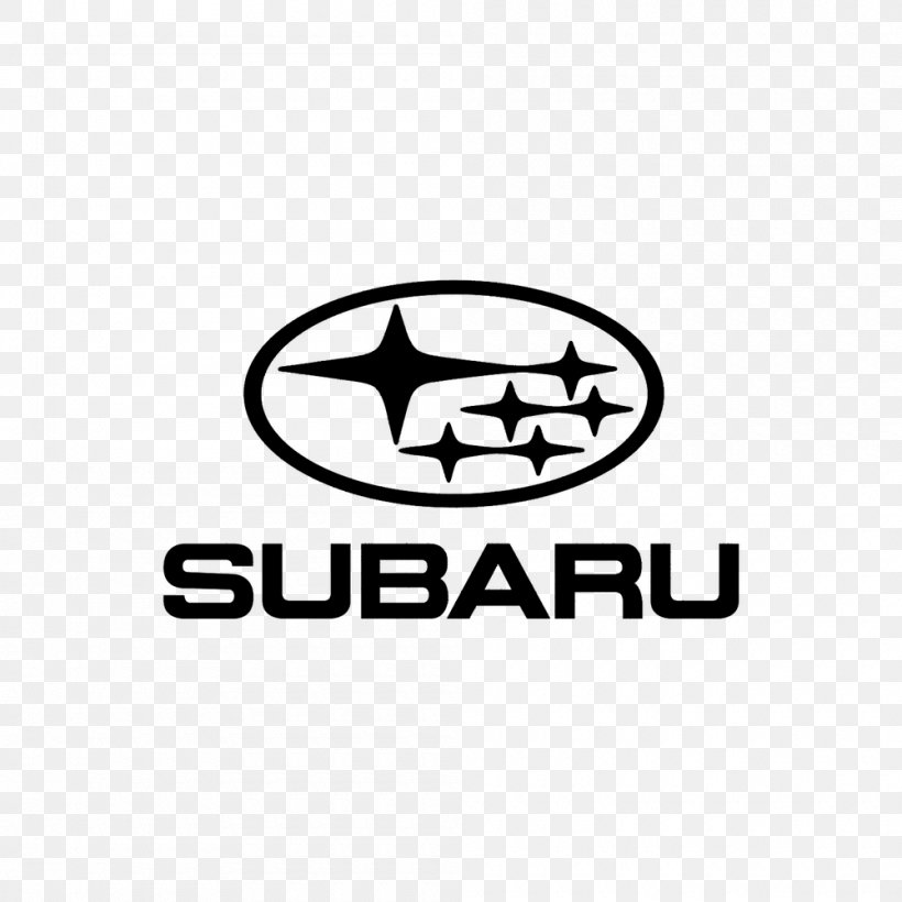 Subaru Impreza WRX STI Car Subaru Forester Fuji Heavy Industries, PNG, 1000x1000px, Subaru Impreza Wrx Sti, Area, Black, Black And White, Brand Download Free