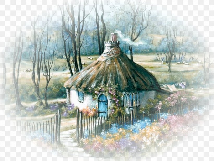 Oil Painting Watercolor Painting Art, PNG, 840x630px, Painting, Art, Artist, Cottage, Fictional Character Download Free