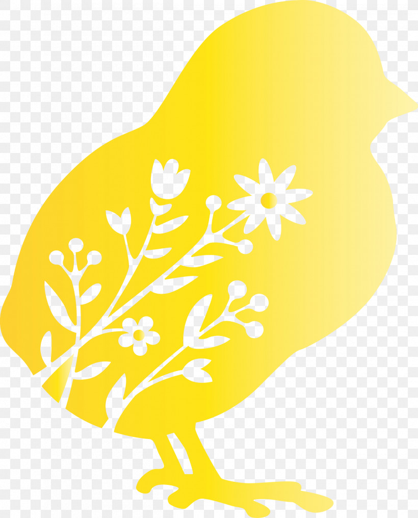 Yellow, PNG, 2420x3000px, Floral Chick, Easter Day, Paint, Watercolor, Wet Ink Download Free